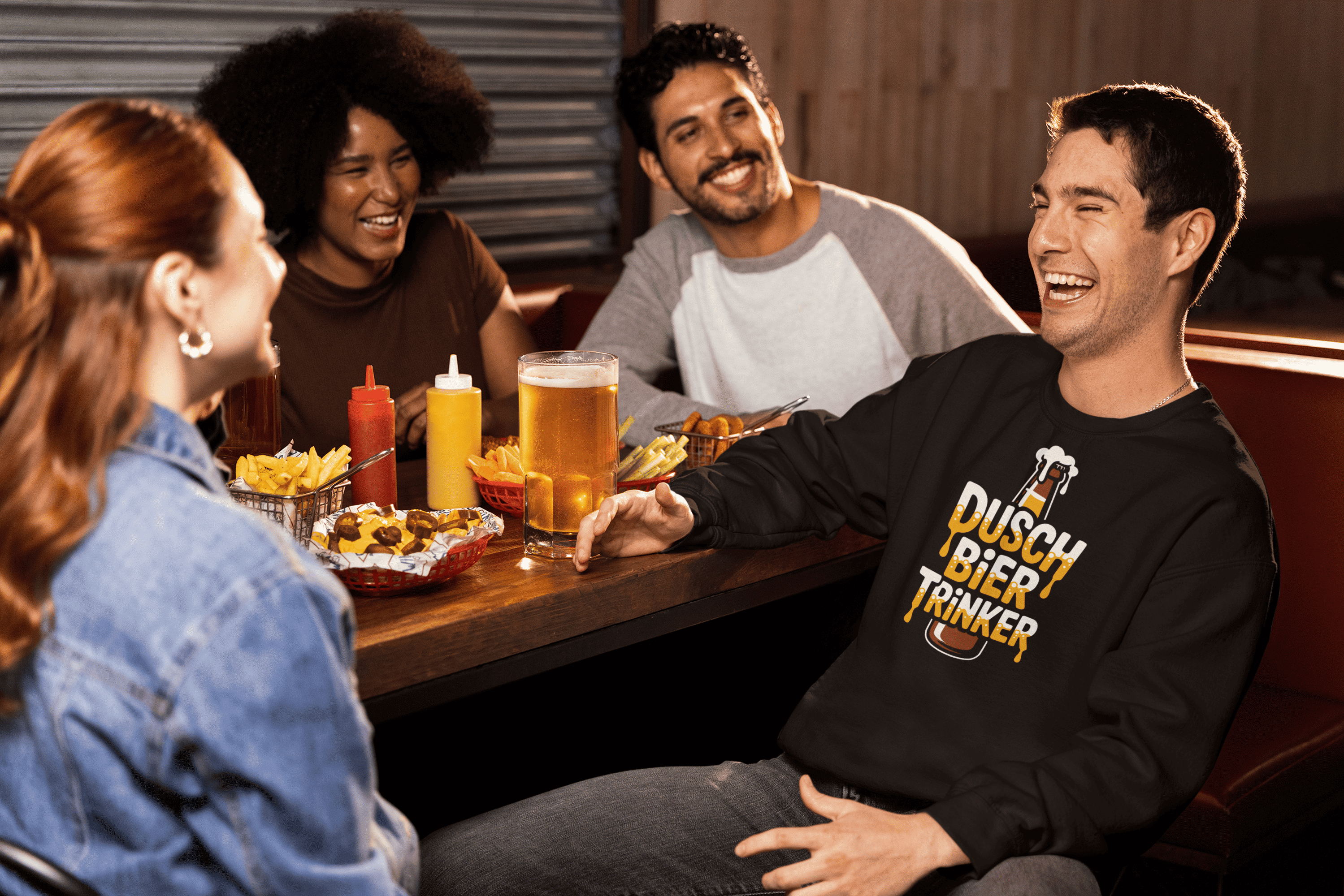 Duschbier Trinker Sweatshirt Herren – Hockey Locker Room Humor Pullover