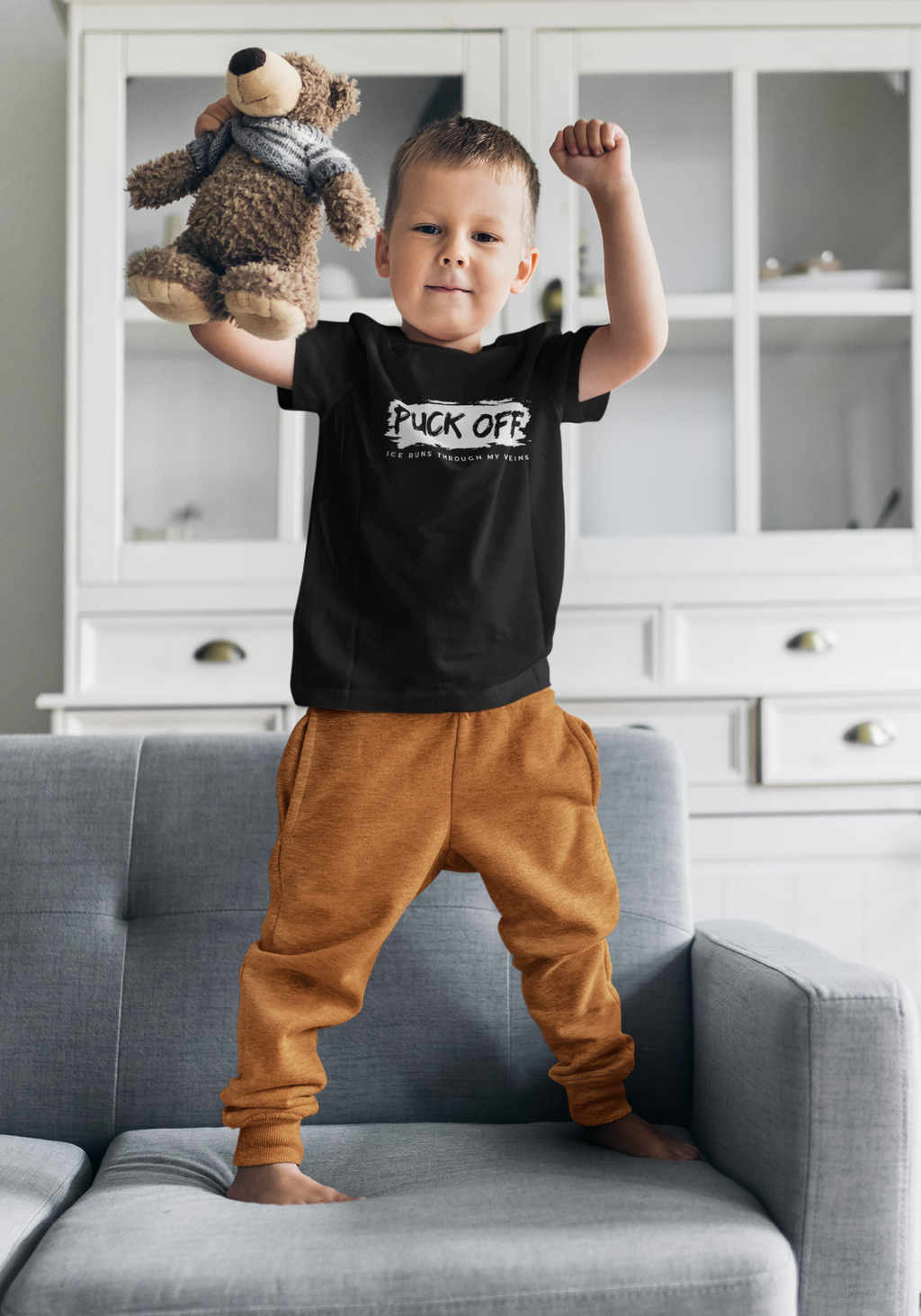 Premium Organic Shirt Kids "Puck Off"