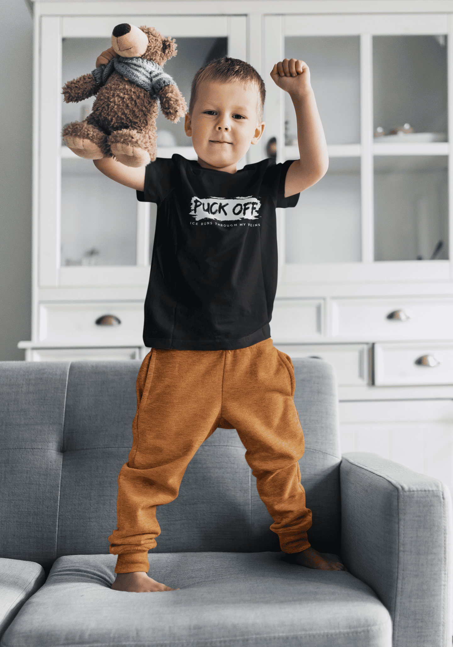 Hockey Kinder T-Shirt – Puck Off Classic | Bio Baumwolle Kids Shirt