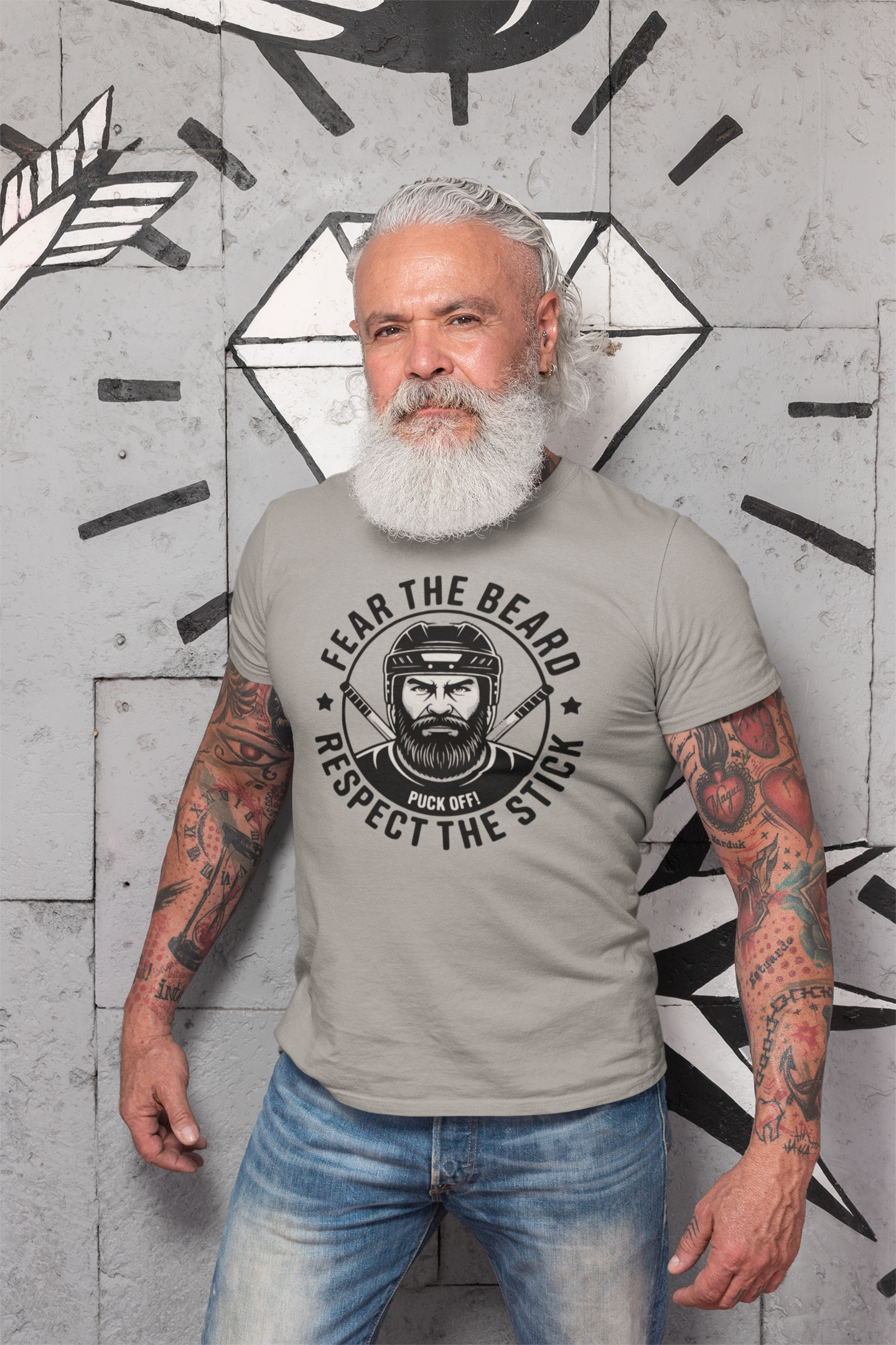 Herren Premium Bio T-Shirt "Fear The Beard"