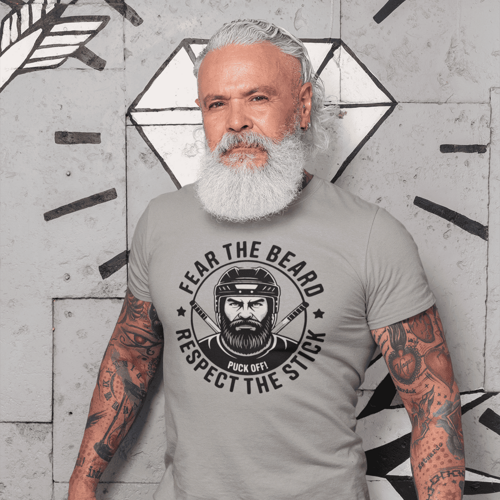 Fear the Beard – Hockey T-Shirt für Enforcer & Goalie Attitude