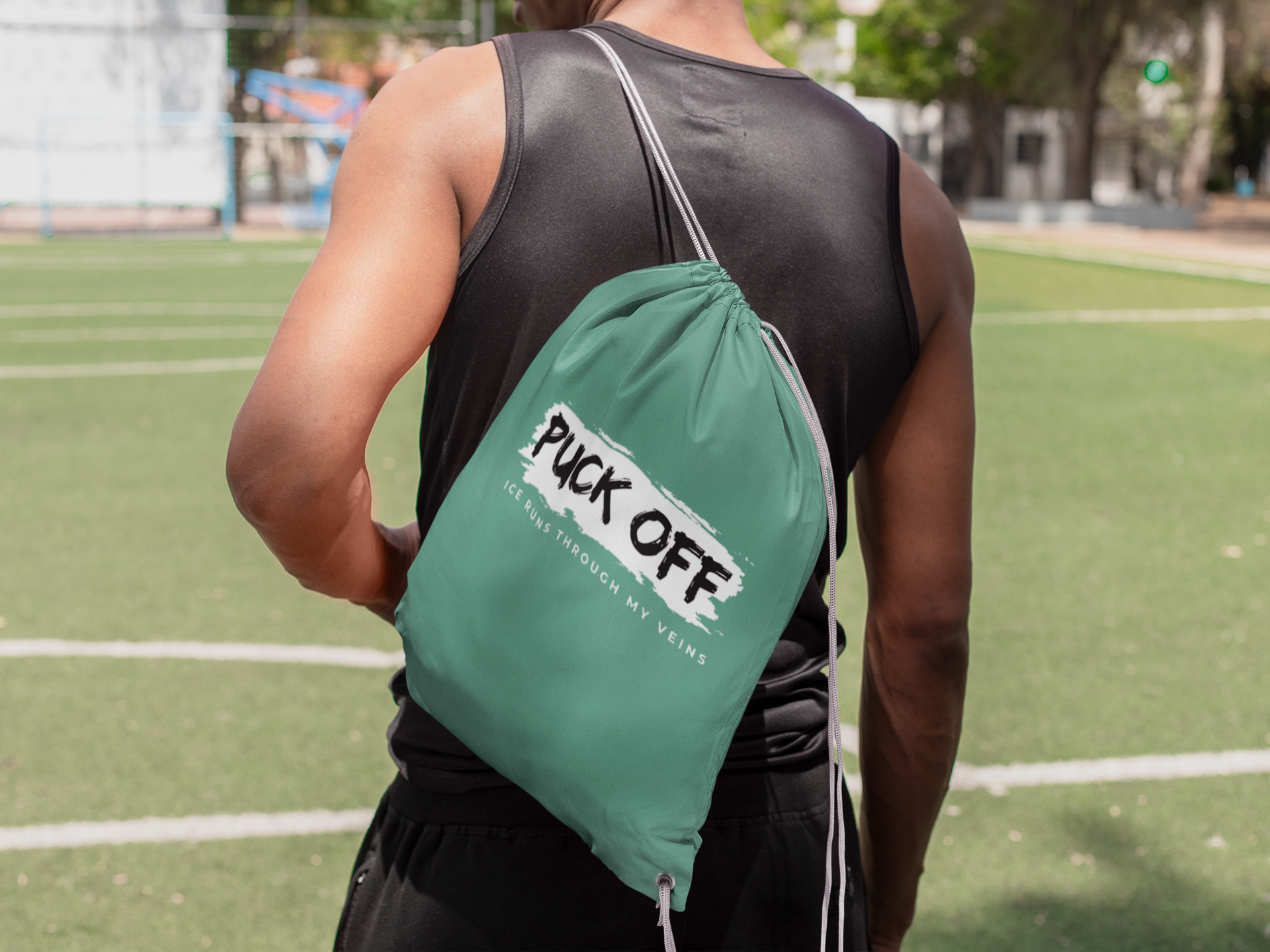 Premium Bio Turnbeutel "Puck Off"